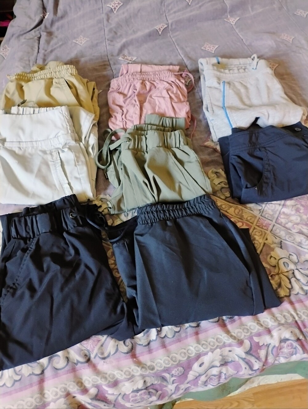 Mixed Jogger Pants Bundle - Black, Olive, Pink, Beige, Gray